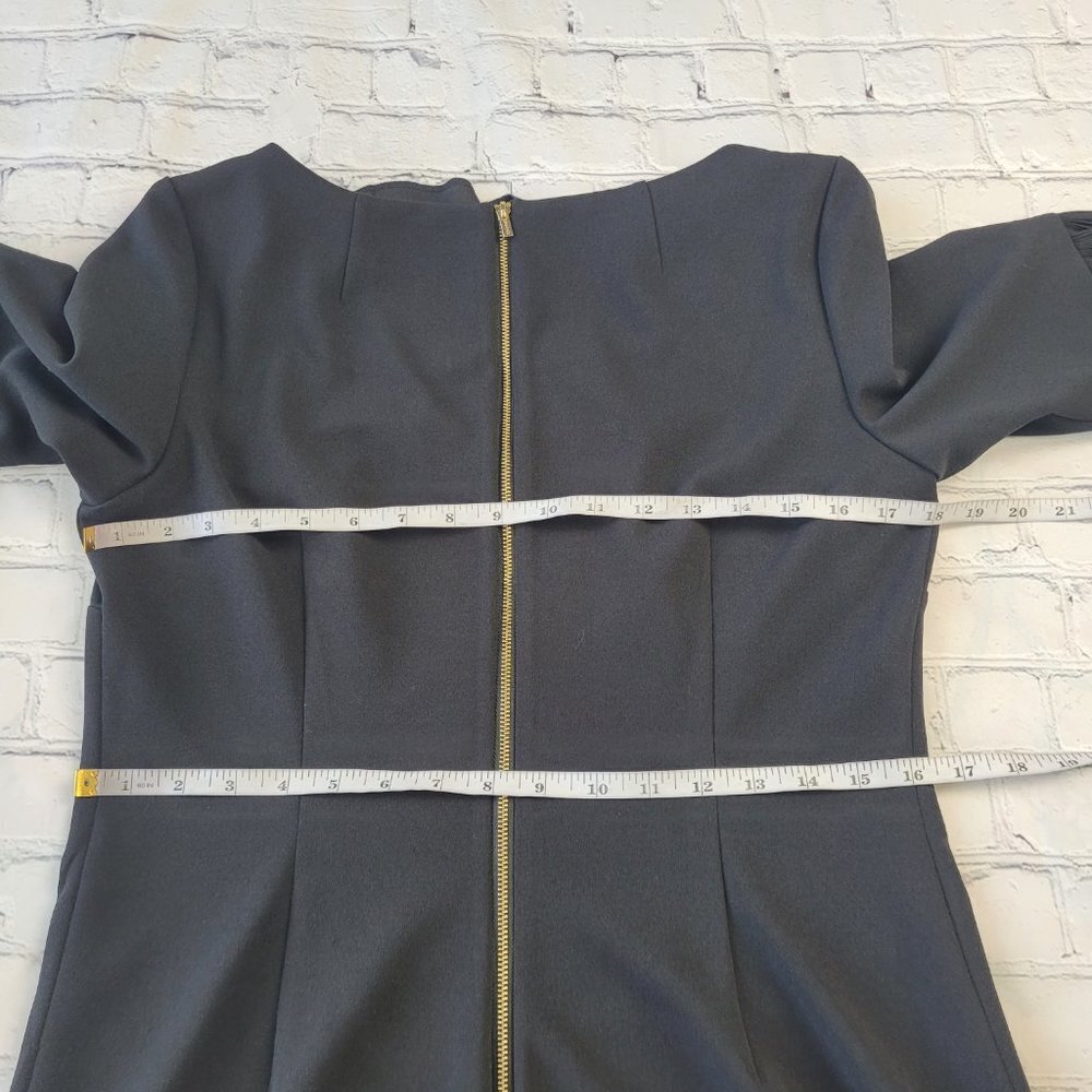 Calvin Klein women’s black medium dress with golden zipper back size 12 - Picture 4 of 12